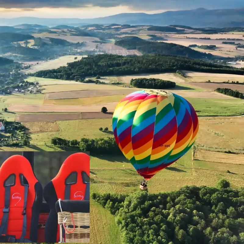 lot balonem vip nad piękną okolicą
